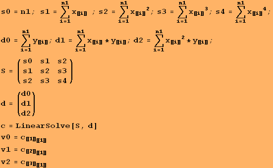 s0 = n1 ; s1 = Underoverscript[∑, i = 1, arg3] x_〚i〛&nbsp;&nbsp; ; s2 = Un ... 4;1〛 v1 = c_〚2〛_〚1〛 v2 = c_〚3〛_〚1〛 