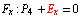 F _ x : P _ 4 + E _ x = 0